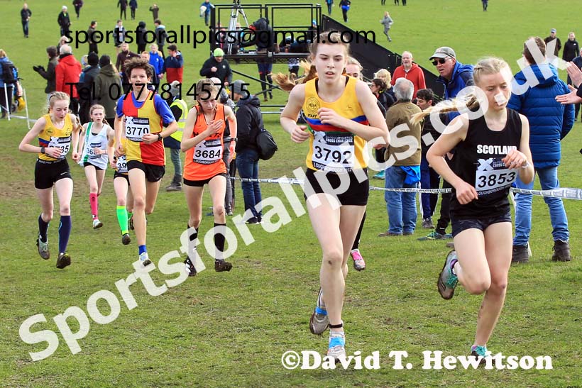 Girls Under-15s 2022 CAU Inter Counties Cross Country, Prestwold Hall, Loughborough.  Photo: David T. Hewitson/Sports for All Pics